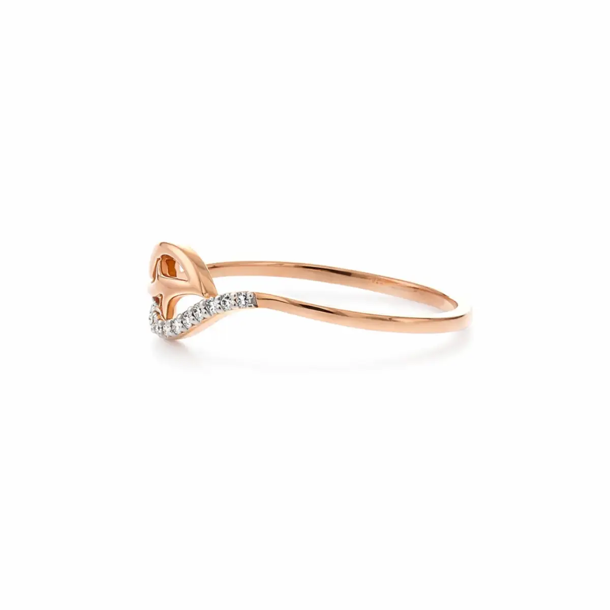 0.04 CT NATURAL DIAMOND WOMENS RING 18K GOLD